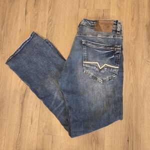 Buffalo David Bitton Six-X Straight Stretch 30×30(28) Jeans Mens   Denim Whisker